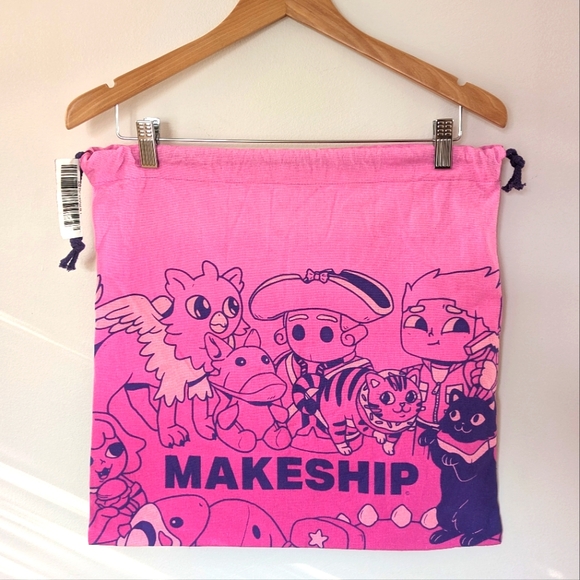 Makeship 2022 Collectable Pink Purple Jumbo Drawstring Bag - Picture 3 of 9
